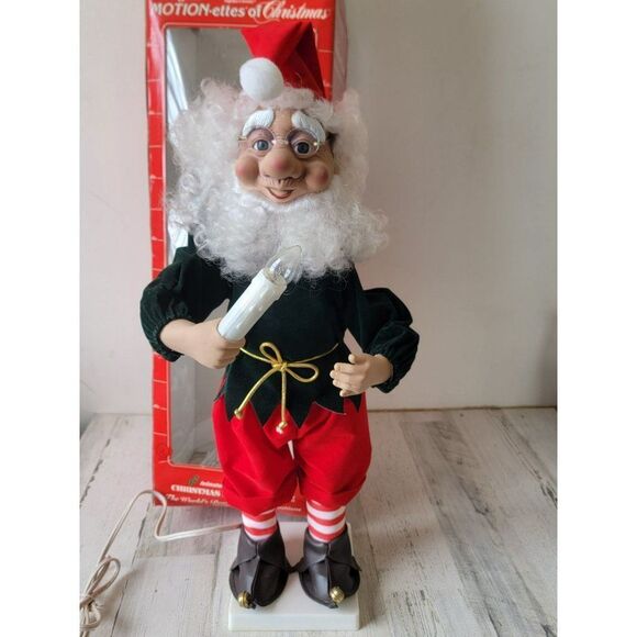 Vintage Telco motionette elf animated Xmas decor santa - Picture 1 of 14
